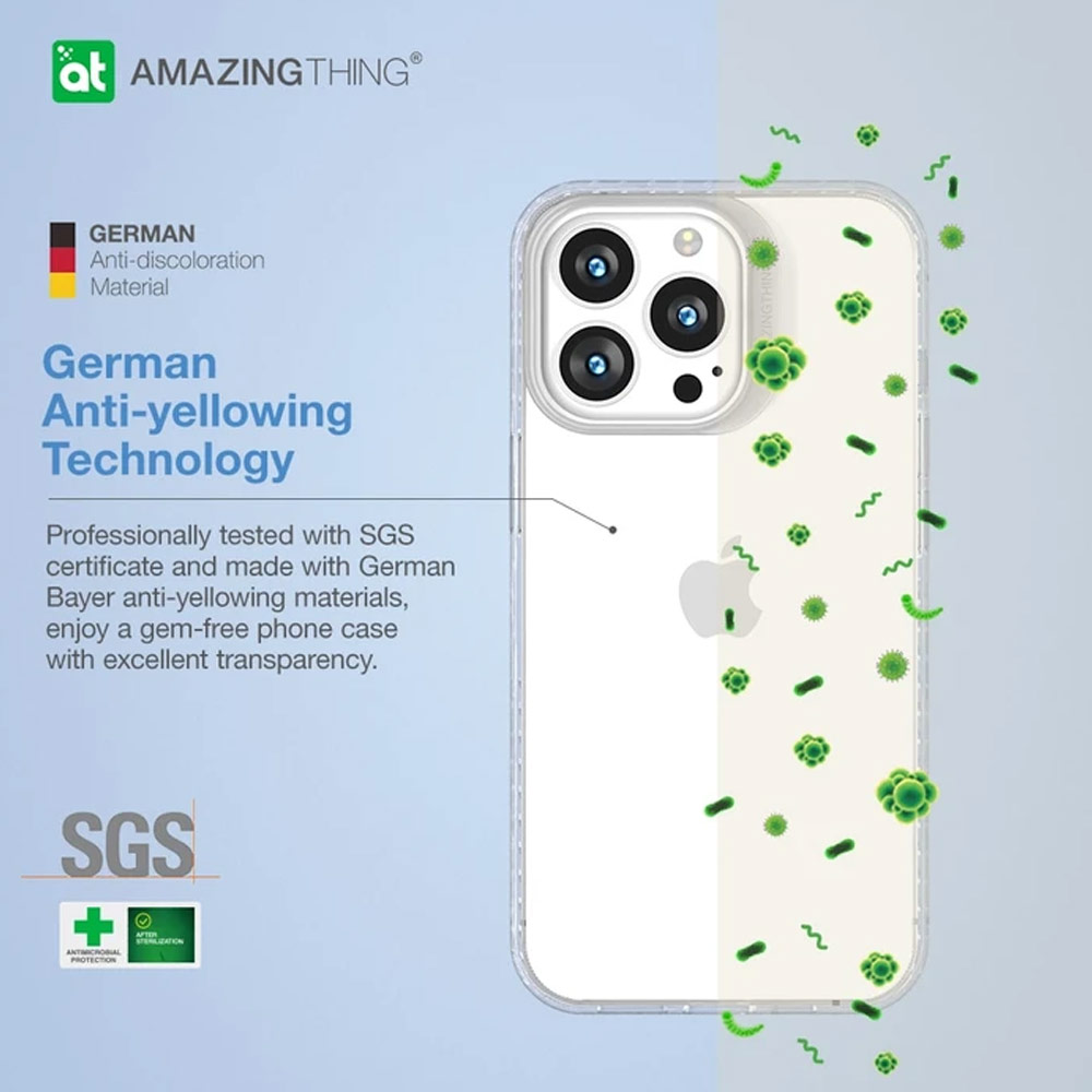 Picture of Apple iPhone 13 6.1 Case | Amazingthing TITAN PRO Drop Proof Case for iPhone 13 6.1 (Transparent Clear)