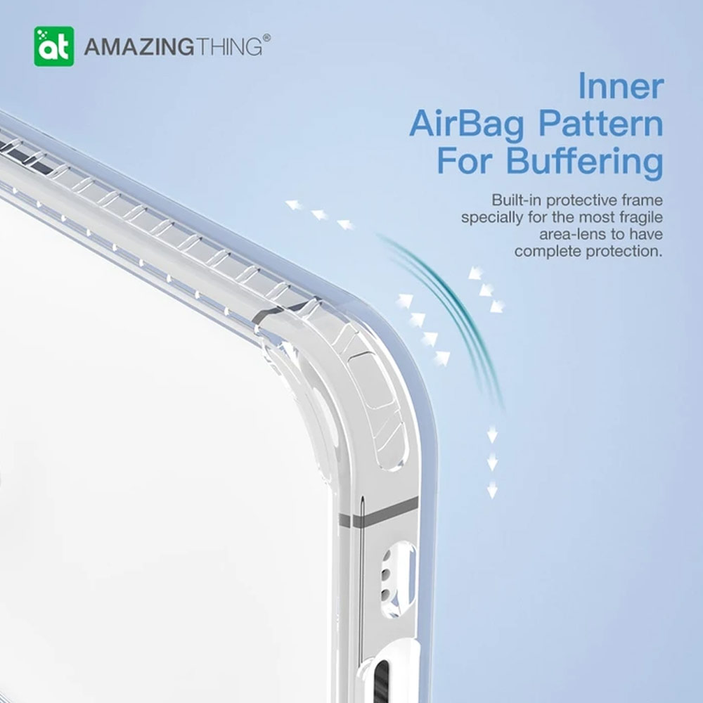 Picture of Apple iPhone 13 6.1 Case | Amazingthing TITAN PRO Drop Proof Case for iPhone 13 6.1 (Transparent Clear)