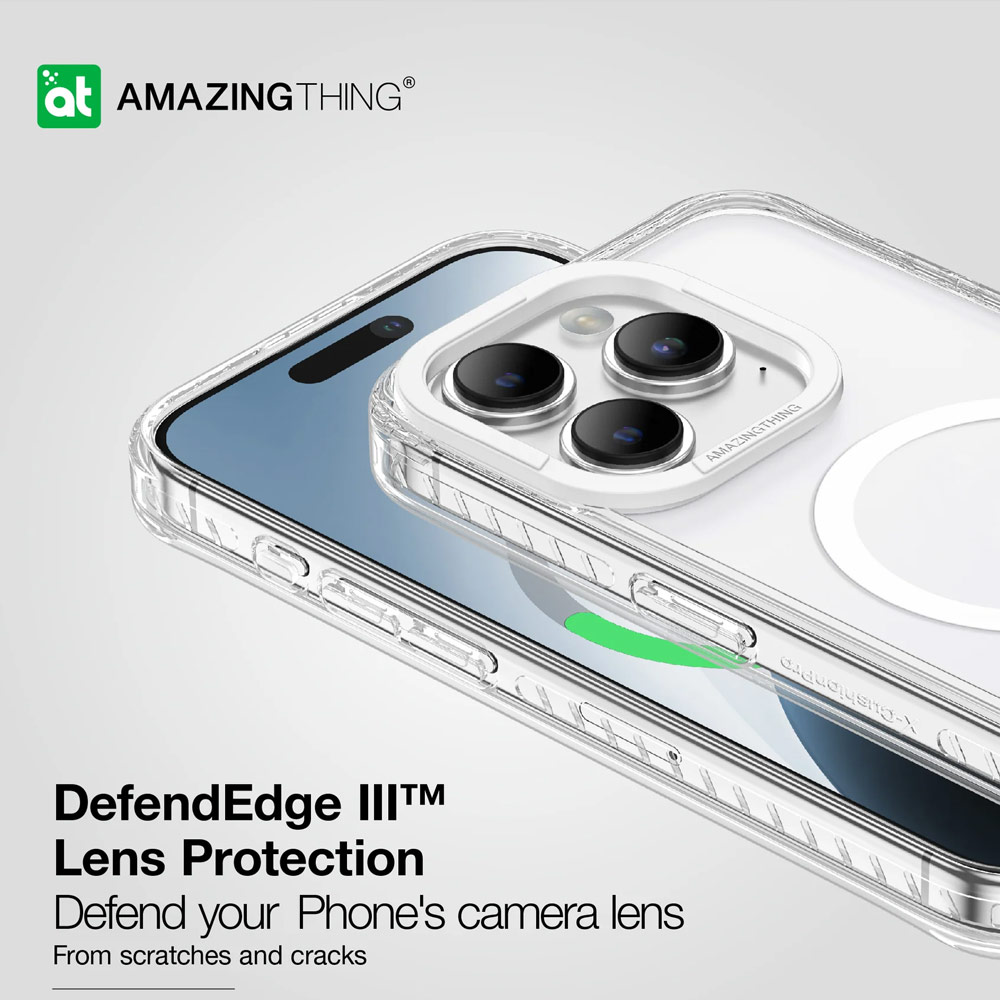 Picture of Apple iPhone 15 Pro Max 6.7 Case | Amazingthing TITAN PRO Drop Proof Magnetic Case for iPhone 15 Pro Max 6.7 (Clear)