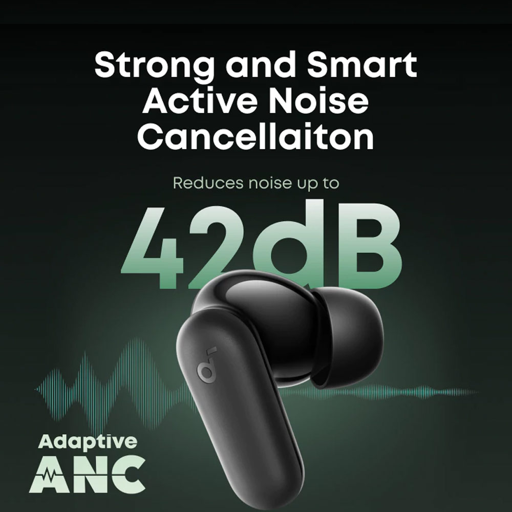 Picture of Soundcore by Anker R50i NC Earbuds Adaptive ANC Bluetooth 5.4 TWS 45Hours Long Play Time Headsets A3959 (Black)