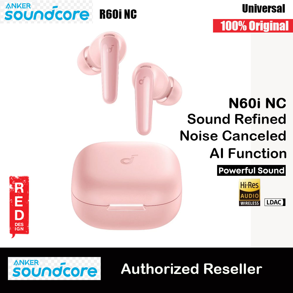 Picture of Soundcore by Anker R60i NC Wireless Earbuds -52dB Adaptive Noise-Cancelling Hi-Res Clarify Sound AI Assistant 50Hours (Pink) Red Design- Red Design Cases, Red Design Covers, iPad Cases and a wide selection of Red Design Accessories in Malaysia, Sabah, Sarawak and Singapore 