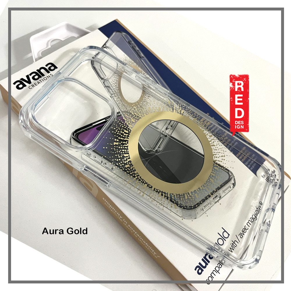 Picture of Apple iPhone 15 Pro Max 6.7 Case | Avana Aura Series Magnetic Drop Protection Transparent Case for Apple iPhone 15 Pro Max 6.7 (Gold)