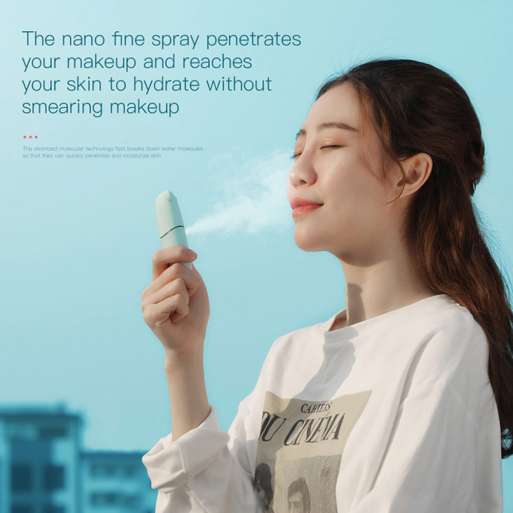 Picture of Baseus USB Humidifier Nano Mist Sprayer Facial Steamer Rejuvenating Skin Moisturizing Haydrate Sprayer 15ml (Cyan)
