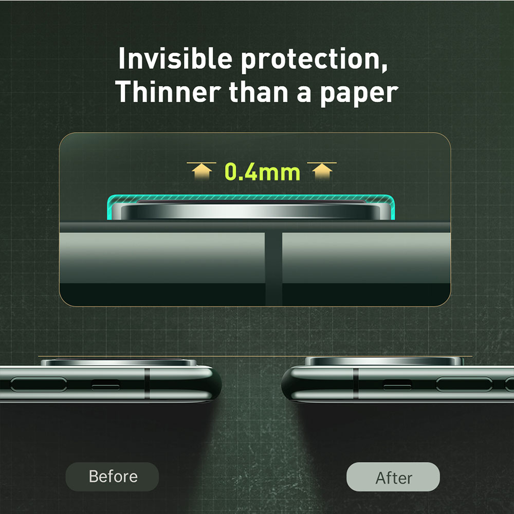 Picture of Apple iPhone 11 6.1 | Baseus Alloy Ring Lens Film Protector Independent Fully Cover Lens Film for iPhone 11 6.1 (Red)