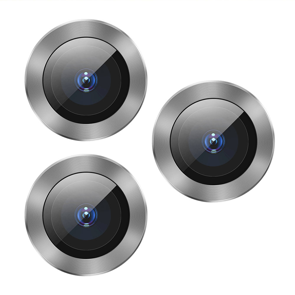 Picture of Apple iPhone 11 Pro 5.8 | Baseus Alloy Ring Lens Film Protector Independent Fully Cover Lens Film for iPhone 11 Pro Max 6.5 iPhone 11 Pro 5.8 (Silver)