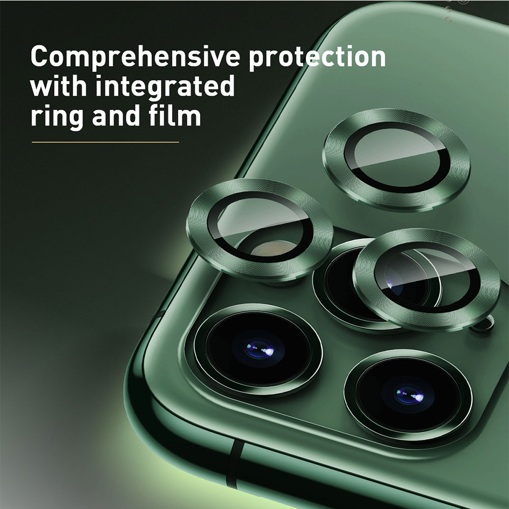 Picture of Apple iPhone 11 Pro 5.8 | Baseus Alloy Ring Lens Film Protector Independent Fully Cover Lens Film for iPhone 11 Pro Max 6.5 iPhone 11 Pro 5.8 (Silver)