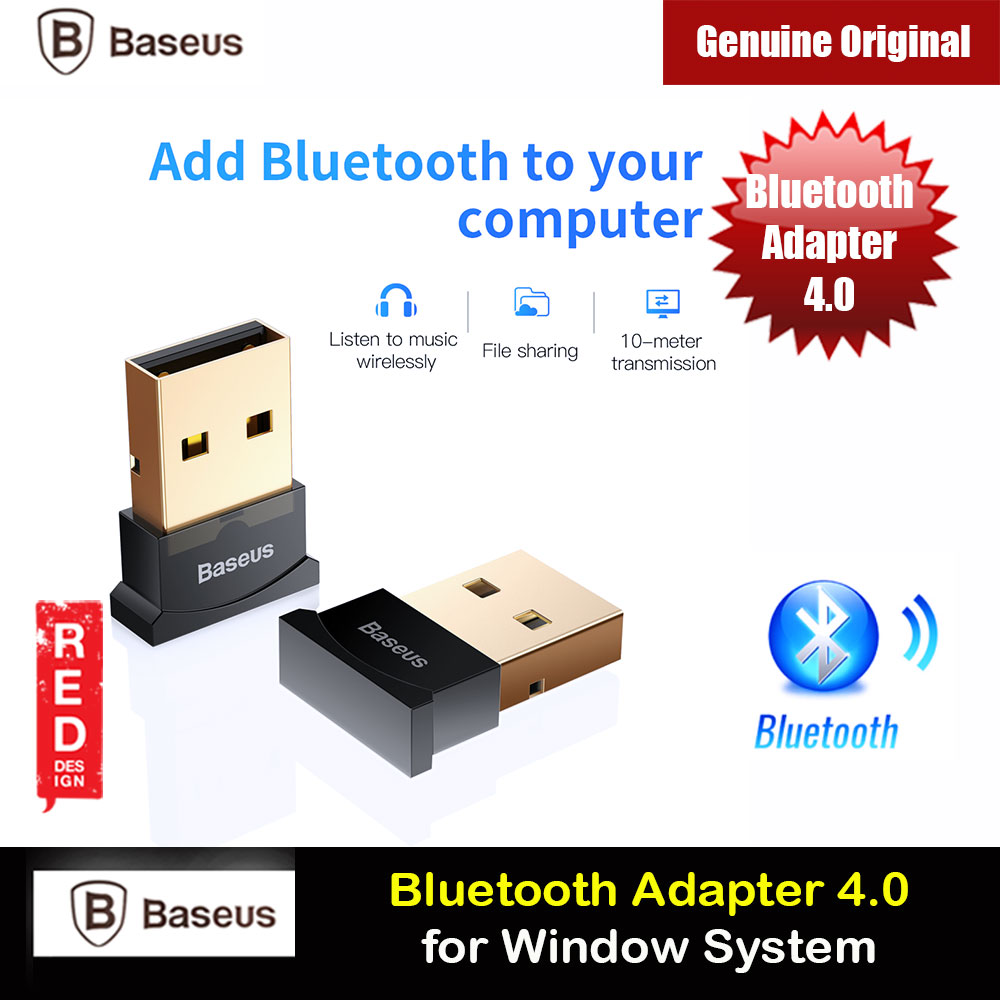 Picture of Baseus USB Bluetooth 4.0 Adapter External Bluetooth Adapter Compatible with Window for connect bluetooth headsets earphone speakers mouse keyboards mobile phones tablets gamepads (Black) Red Design- Red Design Cases, Red Design Covers, iPad Cases and a wide selection of Red Design Accessories in Malaysia, Sabah, Sarawak and Singapore 
