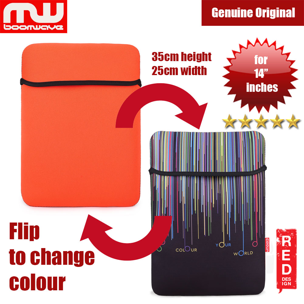Picture of Boomwave Colour Series Laptop Notebook Macbook Sleeve Design up to 14 inches Laptop (Orange) Red Design- Red Design Cases, Red Design Covers, iPad Cases and a wide selection of Red Design Accessories in Malaysia, Sabah, Sarawak and Singapore 