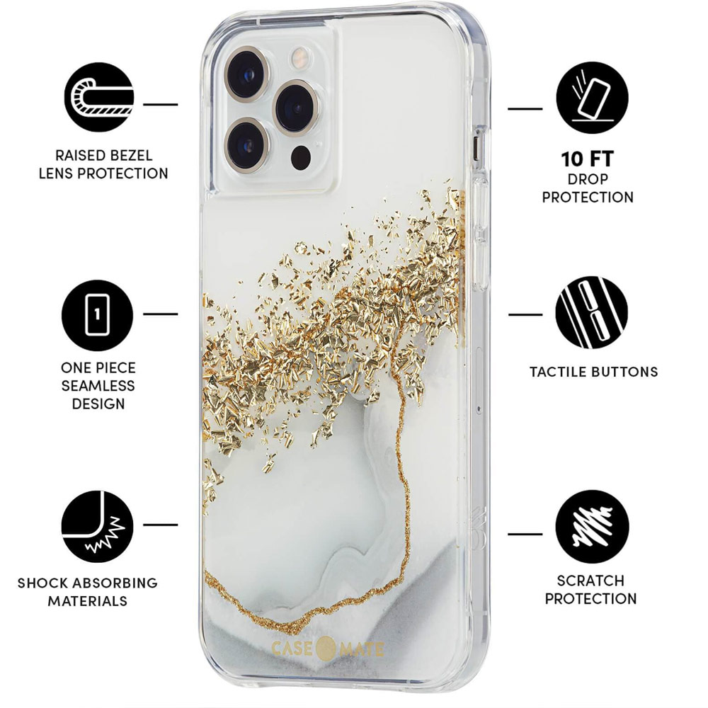 Picture of Apple iPhone 13 Pro 6.1 | Case Mate Case-Mate Karat Series Protection Case for iPhone 13 Pro 6.1 (Karat Marble)