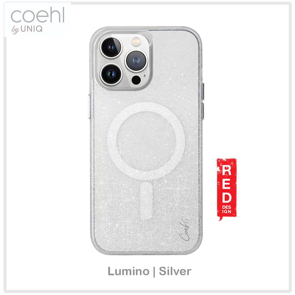 Picture of Apple iPhone 15 Pro 6.1  | Coehl by Uniq Design for Modern Women Girl Lady Magnetic Charging Compatible for iPhone 15 Pro 6.1 (Sparkling Silver)