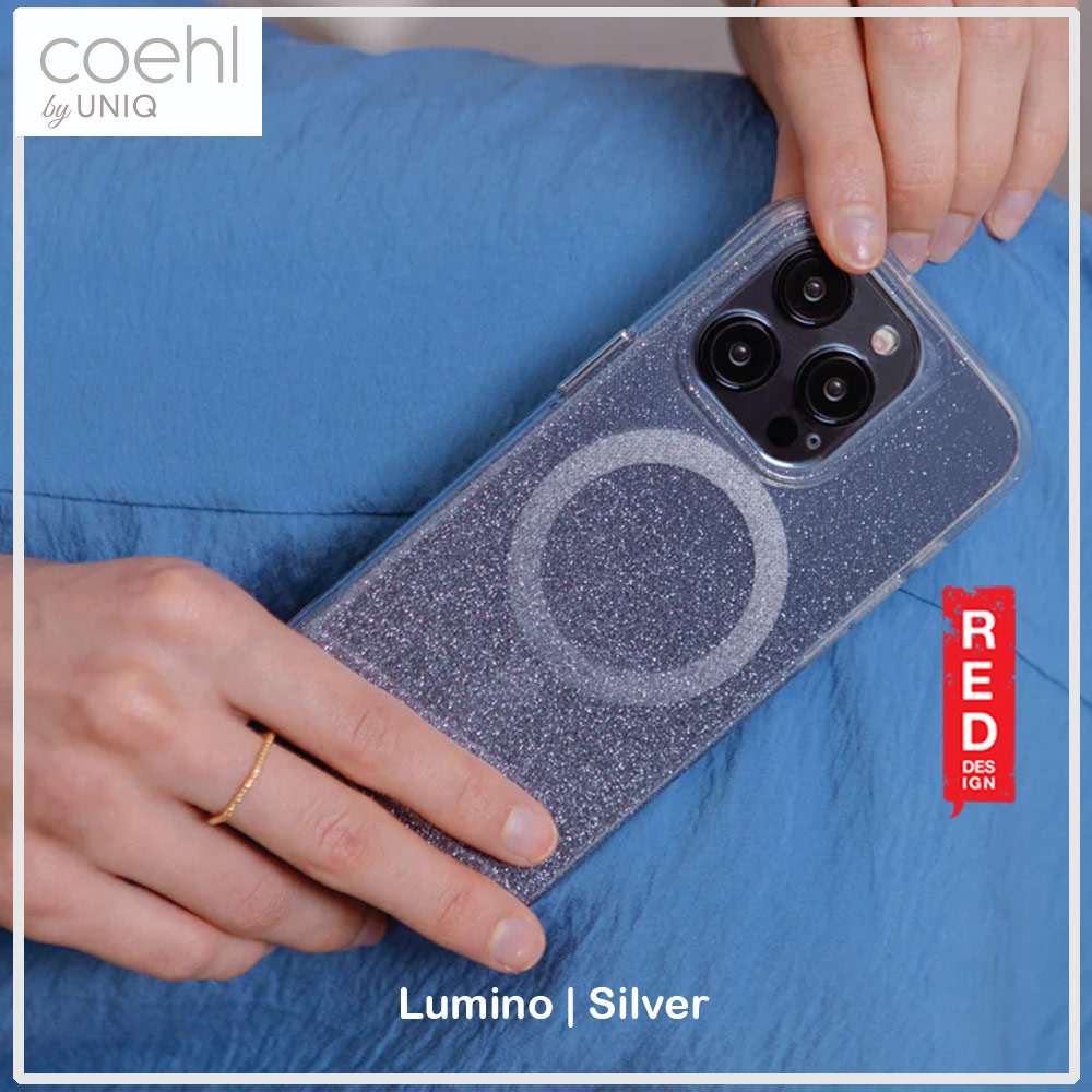 Picture of Apple iPhone 15 Pro 6.1  | Coehl by Uniq Design for Modern Women Girl Lady Magnetic Charging Compatible for iPhone 15 Pro 6.1 (Sparkling Silver)