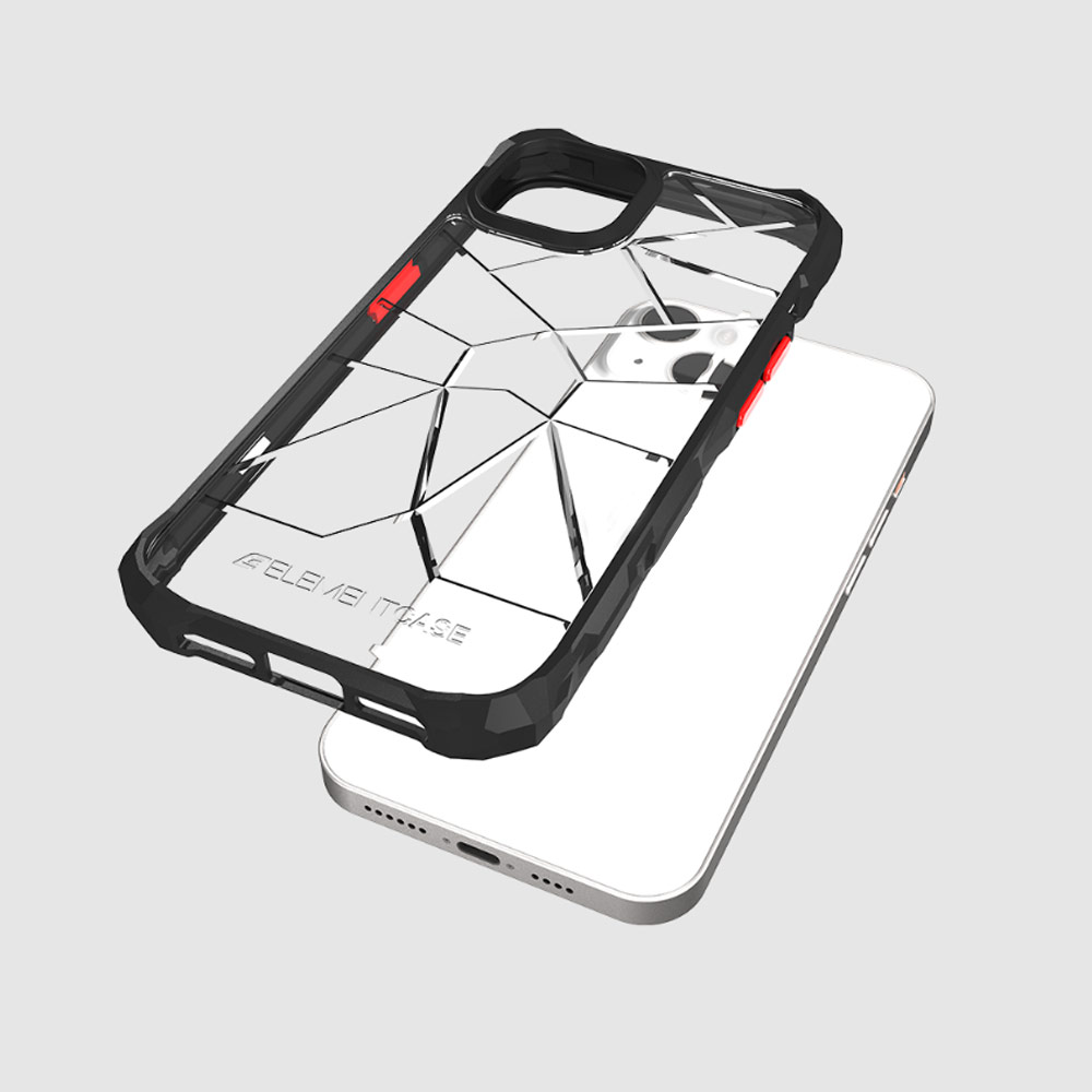 Picture of Apple iPhone 14 6.1 Case | Element Case Special Ops Double Reinforced Drop Protection Case Compatible for iPhone 14 6.1 (Clear Black)