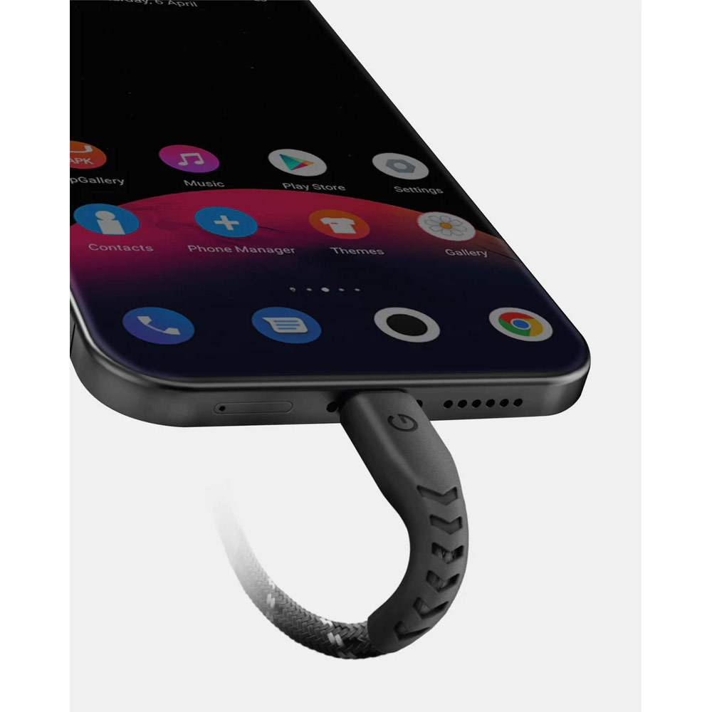 Picture of Samsung Galaxy Z Fold 3 | Energea NYLOFLEX 5A Rapid Charge and Sync USB A to USB C Cable Support Support Samsung Adaptive Fast Charge Huawei SCP OPPO VOOC 150CM (Black)