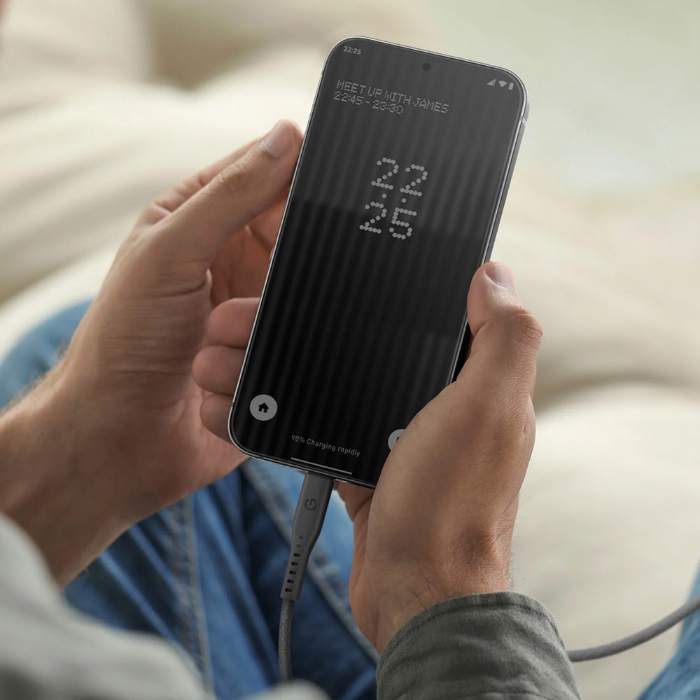 Picture of Energea Flow PD 240W USB-C to USB-C Fast Charging Cable for iPhone 15 Pro Max Smartphone Laptop Tablet (Black)