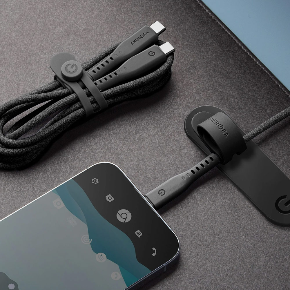 Picture of Energea Flow PD 240W USB-C to USB-C Fast Charging Cable for iPhone 15 Pro Max Smartphone Laptop Tablet (Black)