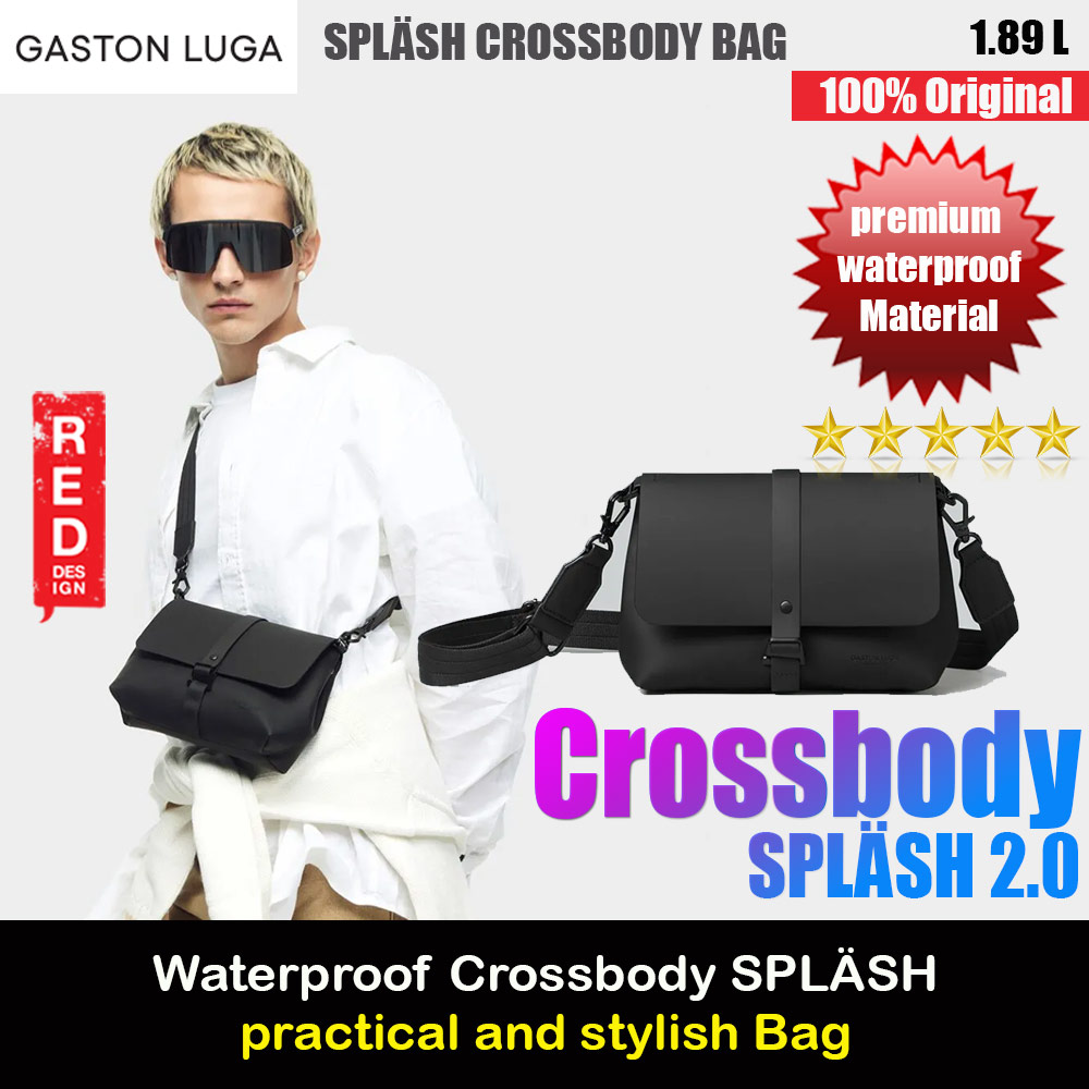 Picture of Gaston Luga SPLÄSH CROSSBODY BAG Premium Waterproof Eco Material Bag Compact Messenger Style Bag with Detachable Shoulder Strap As Clutch (Black) Red Design- Red Design Cases, Red Design Covers, iPad Cases and a wide selection of Red Design Accessories in Malaysia, Sabah, Sarawak and Singapore 
