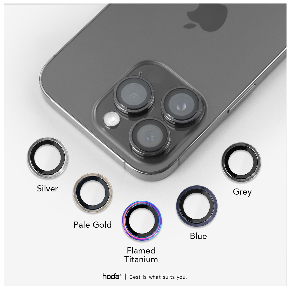 Picture of Apple iPhone 15 Pro 6.1 | Hoda Sapphire Lens Protector for iPhone 15 Pro 6.1 iPhone 15 Pro Max 6.7 (3PCS Grey)