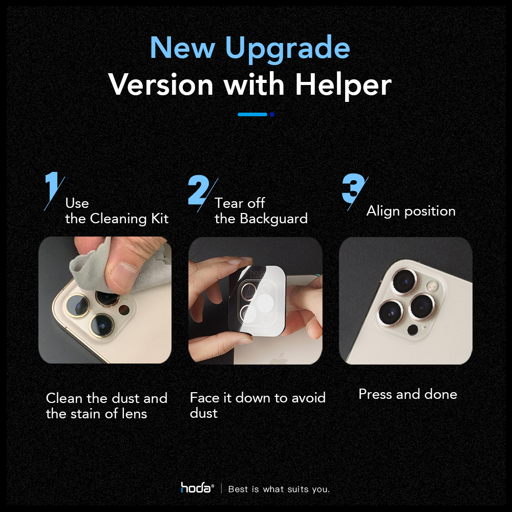 Picture of Apple iPhone 15 Pro 6.1 | Hoda Sapphire Lens Protector for iPhone 15 Pro 6.1 iPhone 15 Pro Max 6.7 (3PCS Grey)