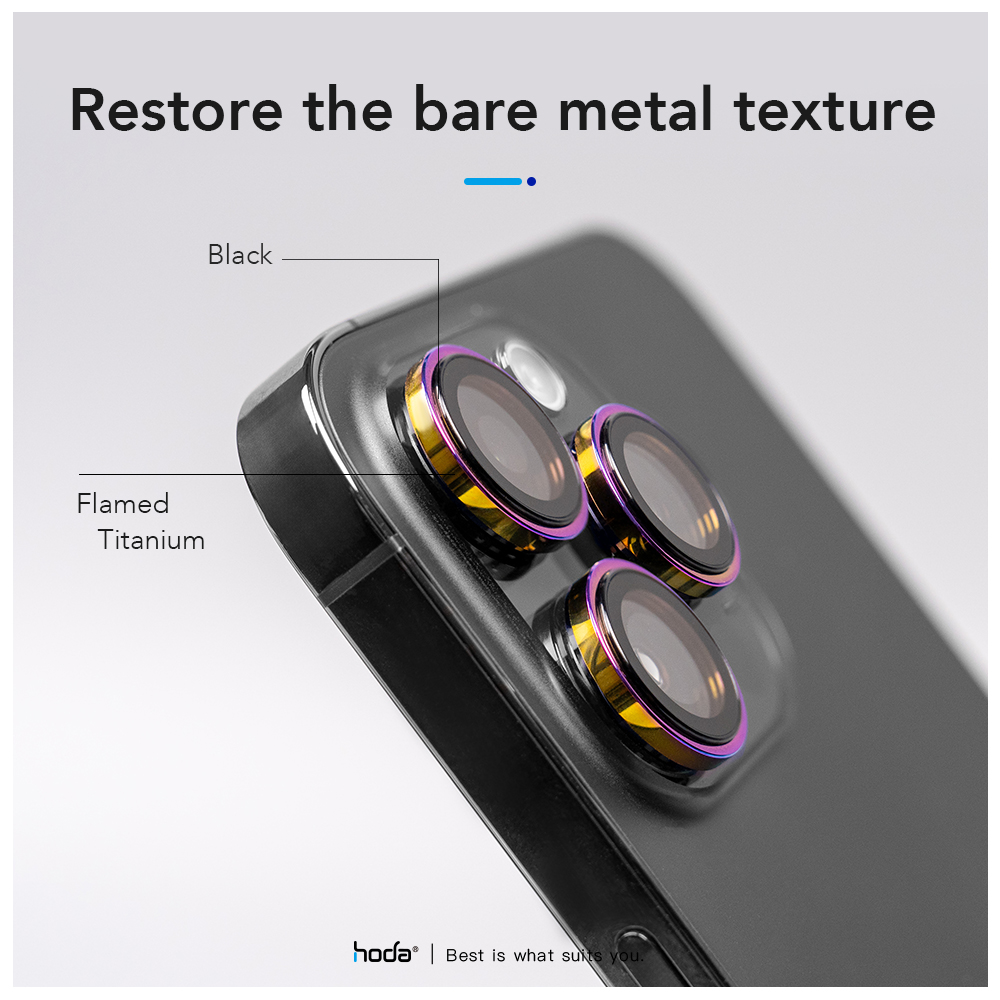 Picture of Apple iPhone 15 Pro 6.1 | Hoda Sapphire Lens Protector for iPhone 15 Pro 6.1 iPhone 15 Pro Max 6.7 (3PCS Grey)