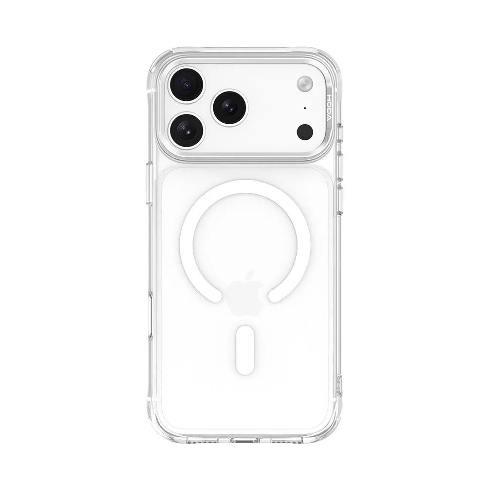 Picture of Apple iPhone 18 Pro Case | Hoda Crystal Ultra Case with Military Standard MagSafe  Pure Surface TM with Camera Button for iPhone 18 Pro - Clear
