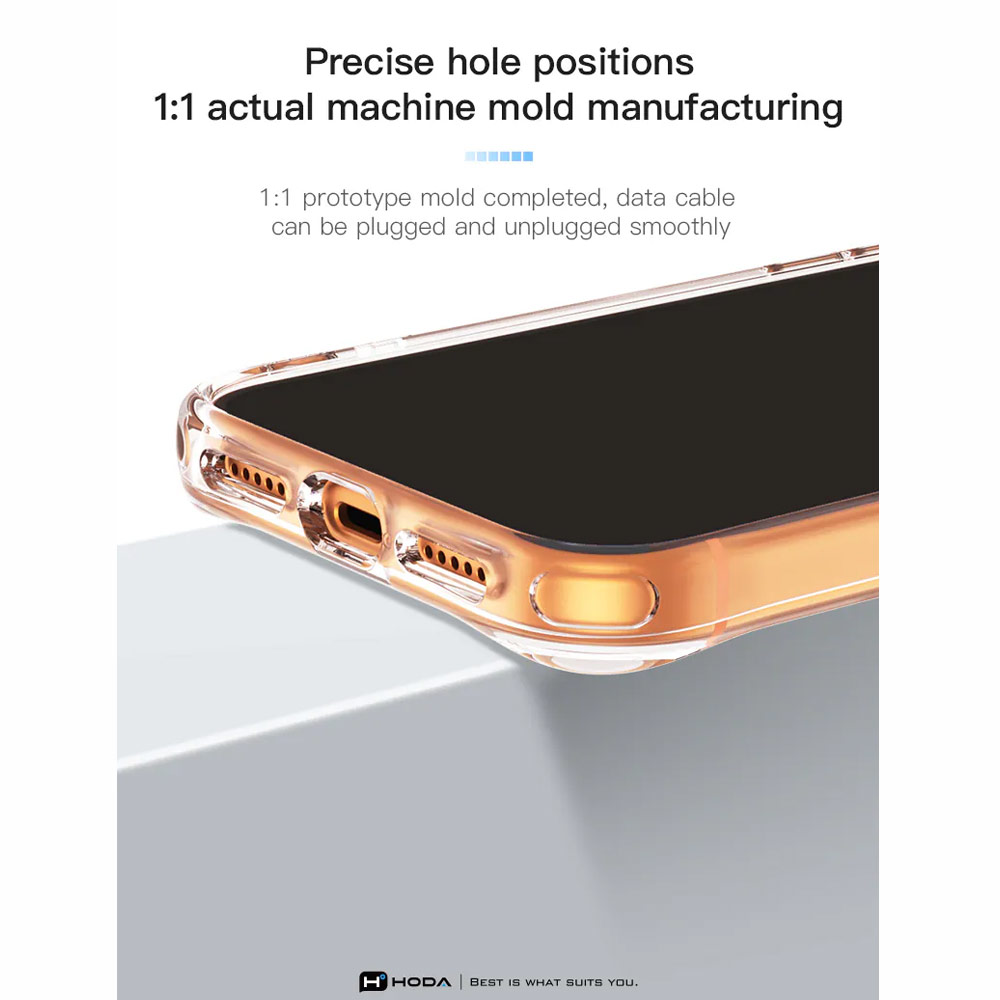 Picture of Apple iPhone 18 Pro Case | Hoda Crystal Ultra Case with Military Standard MagSafe  Pure Surface TM with Camera Button for iPhone 18 Pro - Clear
