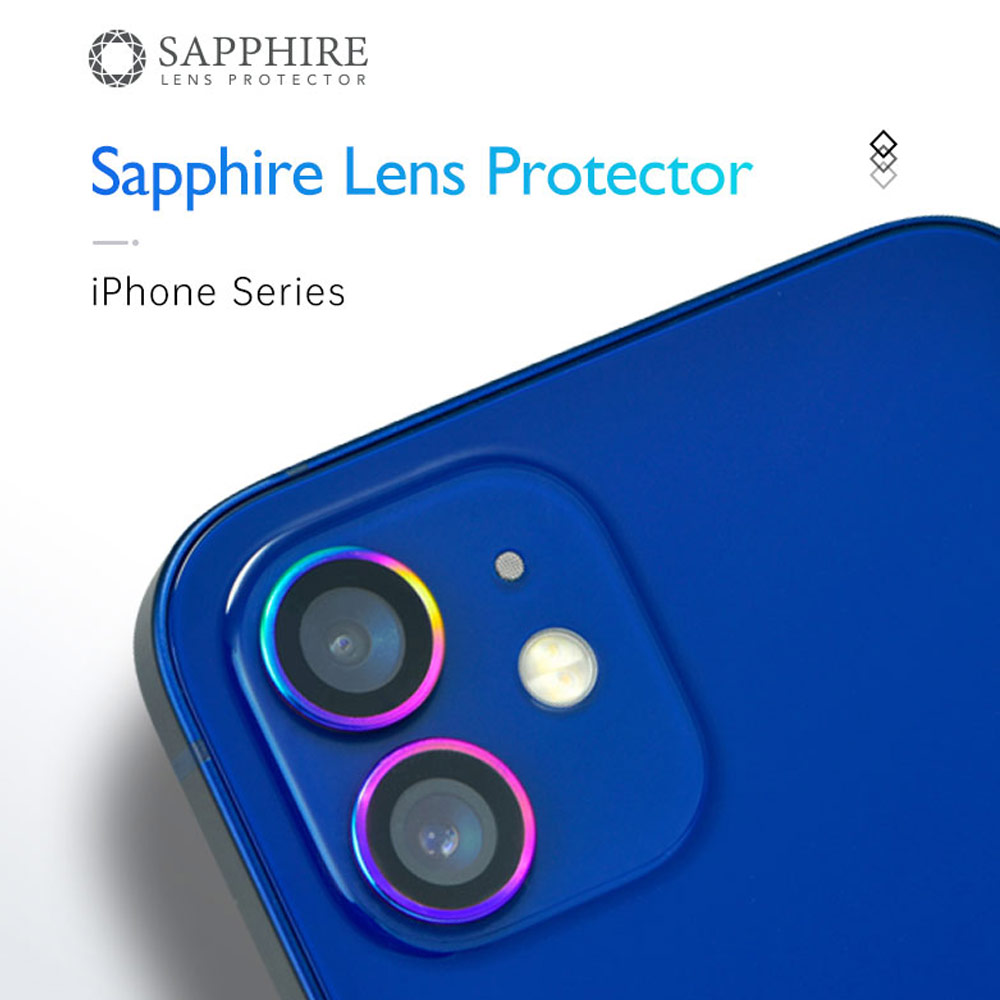 Picture of Apple iPhone 13 6.1 | Hoda Sapphire Lens Protector for iPhone 13 Mini 5.4 iPhone 13 6.1 (2PCS Blue)