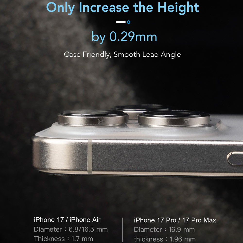 Picture of Apple iPhone 17 Pro 6.3 | Hoda Sapphire Lens Protector for iPhone 17 Pro Max 6.9 17 Pro 6.3 (3PCS Orange)