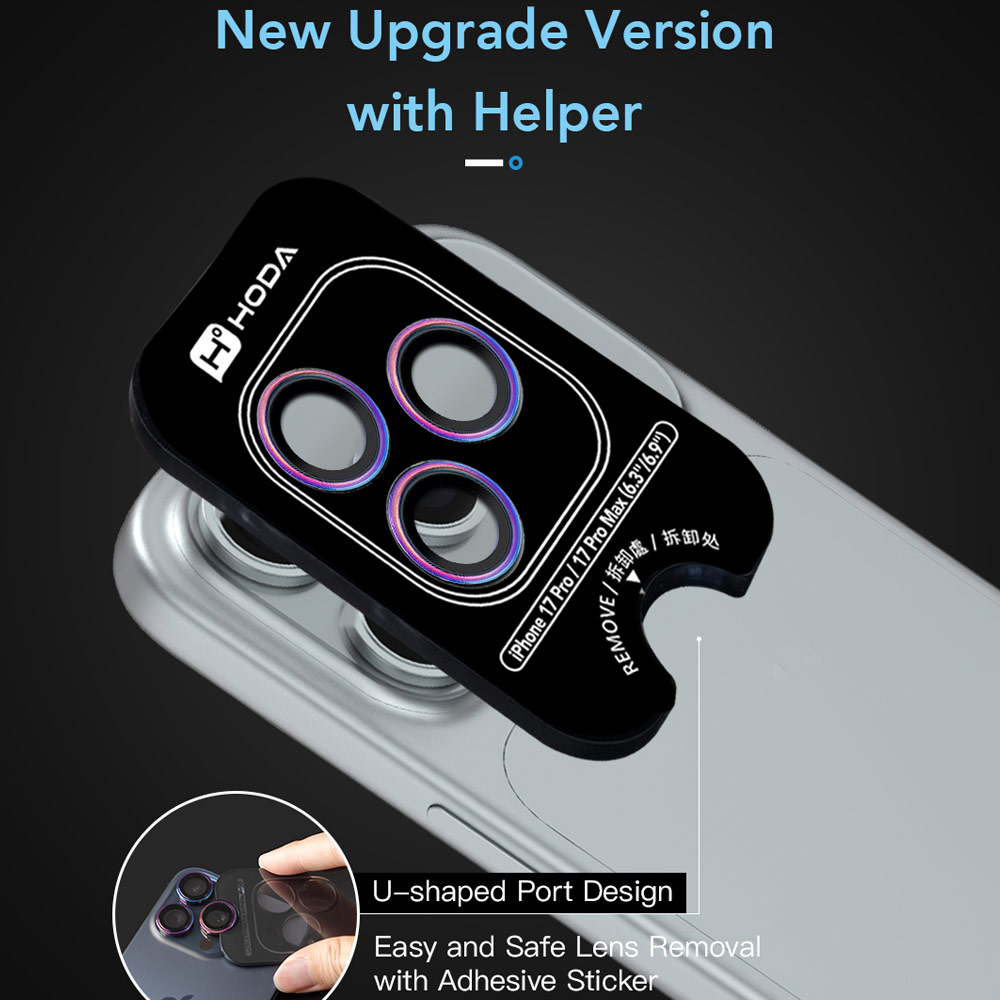 Picture of Apple iPhone 17 Pro 6.3 | Hoda Sapphire Lens Protector for iPhone 17 Pro Max 6.9 17 Pro 6.3 (3PCS Orange)