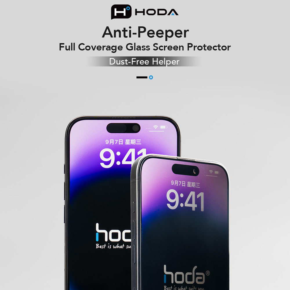 Picture of Apple iPhone 17 Pro Max 6.9 Screen Protector | Hoda Privacy Full Coverage Tempered Glass Screen Protector for iPhone 17 Pro Max 6.9 (Anti Peep)