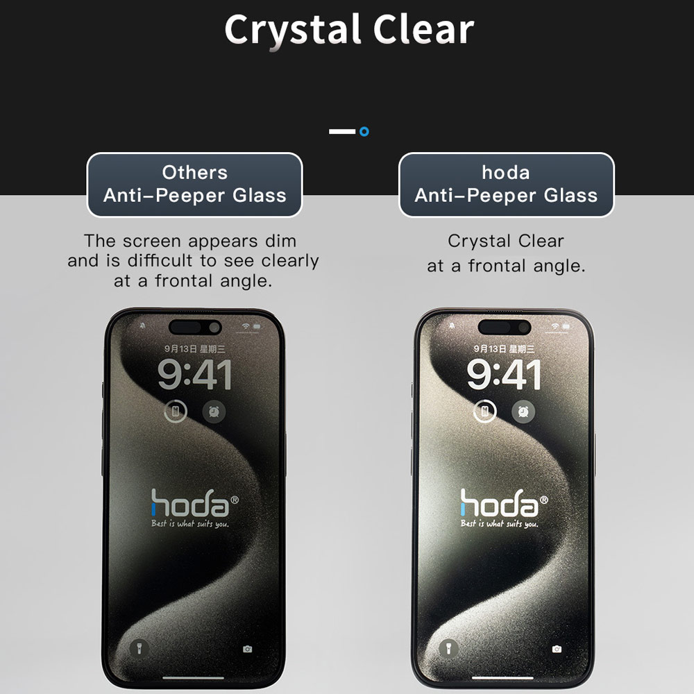 Picture of Apple iPhone 17 Pro Max 6.9 Screen Protector | Hoda Privacy Full Coverage Tempered Glass Screen Protector for iPhone 17 Pro Max 6.9 (Anti Peep)