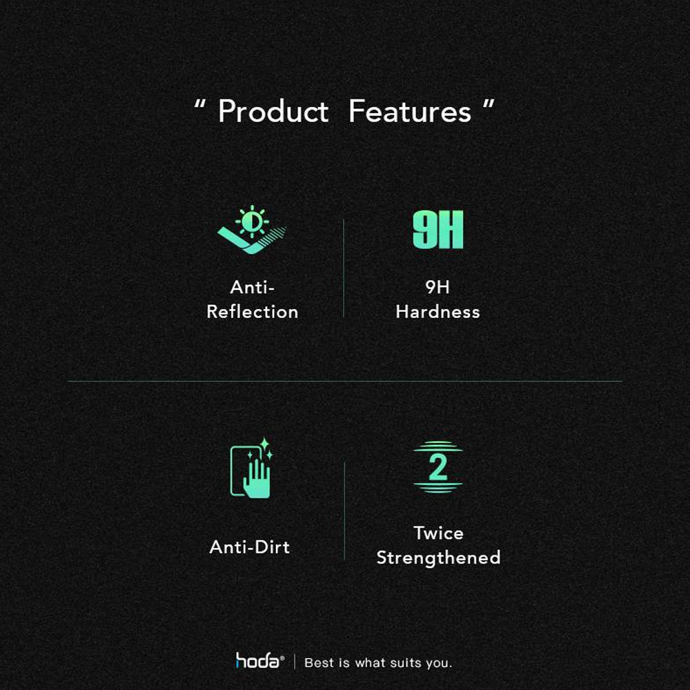 Picture of Apple iPhone 14 Pro 6.1 Screen Protector | Hoda 0.33mm 2.5D Full Coverage Anti Reflection Tempered Glass Screen Protector for Apple iPhone 14 Pro 6.1 (Anti Reflection)