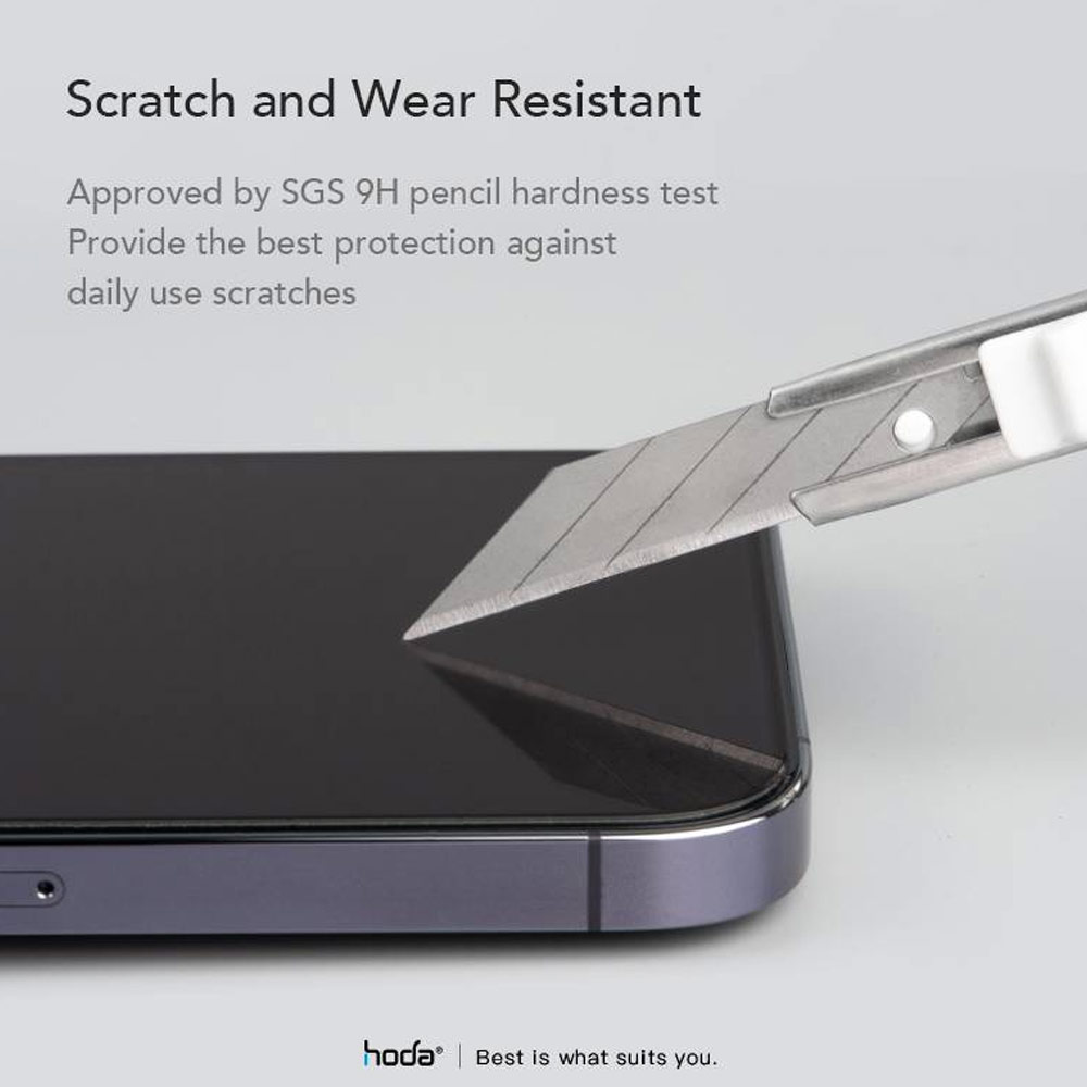 Picture of Apple iPhone 13 Pro Max 6.7 Screen Protector | Hoda 0.33mm 2.5D Full Coverage Anti Reflection Tempered Glass Screen Protector for Apple iPhone 13 Pro Max 6.7 iPhone 14 Plus 6.7 (Anti Reflection)