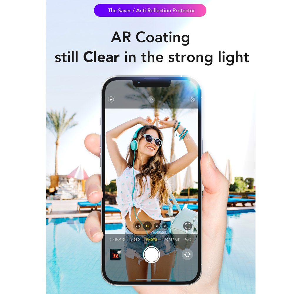 Picture of Apple iPhone 15 6.1 Screen Protector | Hoda 0.33mm 2.5D Full Coverage Anti Reflection Tempered Glass Screen Protector for iPhone 16 6.1 iPhone 15 6.1 (Anti Reflection)