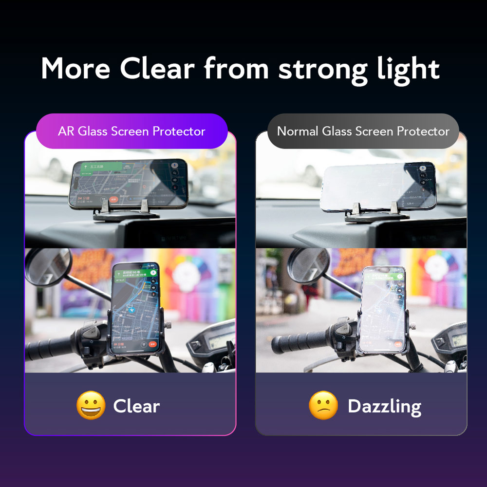 Picture of Apple iPhone 16 Pro 6.3 Screen Protector | Hoda Anti Reflection Full Coverage Tempered Glass Screen Protector for iPhone 17 iPhone 16 Pro 6.3 (Anti Reflection)