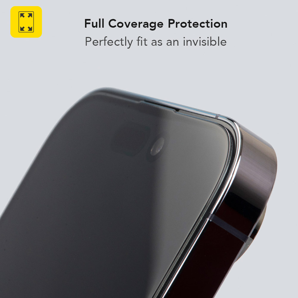 Picture of Apple iPhone 16 Pro 6.3 Screen Protector | Hoda Anti Reflection Full Coverage Tempered Glass Screen Protector for iPhone 17 iPhone 16 Pro 6.3 (Anti Reflection)