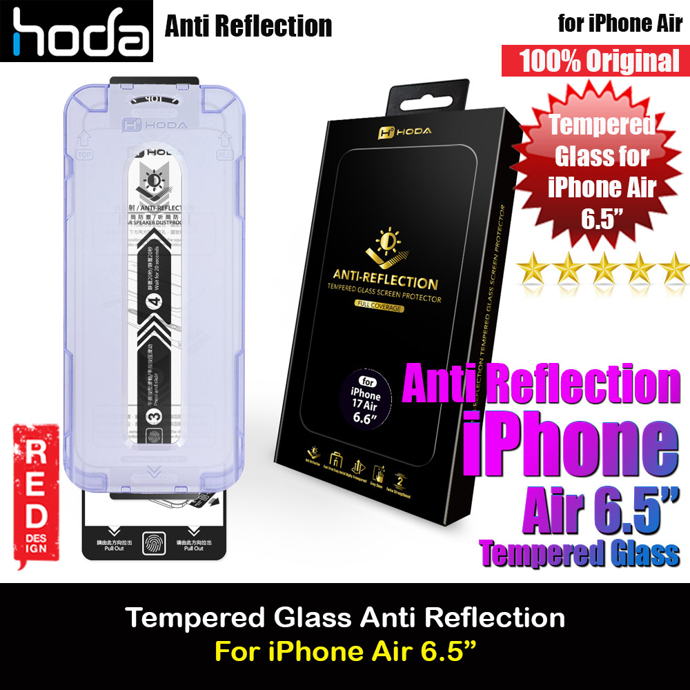 Picture of Hoda Anti Reflection Full Coverage Tempered Glass Screen Protector for iPhone Air 6.5 (Anti Reflection) Apple iPhone Air 6.5- Apple iPhone Air 6.5 Cases, Apple iPhone Air 6.5 Covers, iPad Cases and a wide selection of Apple iPhone Air 6.5 Accessories in Malaysia, Sabah, Sarawak and Singapore 