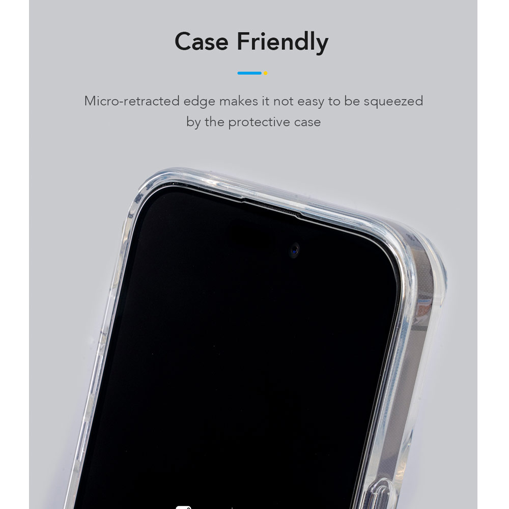 Picture of Apple iPhone 17 Pro Max 6.9 Screen Protector | Hoda Anti Clear Full Coverage Tempered Glass Screen Protector for iPhone 17 Pro Max 6.9 (Clear)