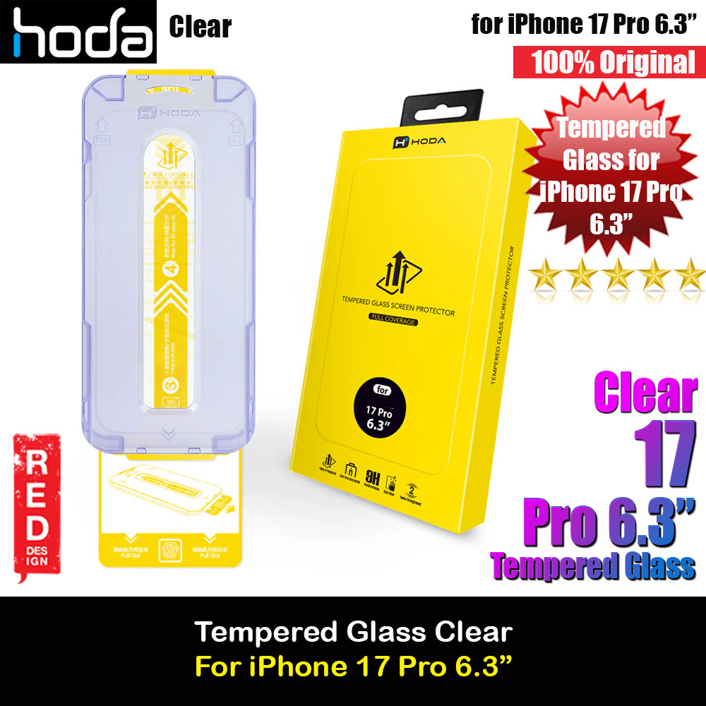 Picture of Hoda Anti Clear Full Coverage Tempered Glass Screen Protector for iPhone 17 Pro 6.3 (Clear) Apple iPhone 17 Pro 6.3- Apple iPhone 17 Pro 6.3 Cases, Apple iPhone 17 Pro 6.3 Covers, iPad Cases and a wide selection of Apple iPhone 17 Pro 6.3 Accessories in Malaysia, Sabah, Sarawak and Singapore 