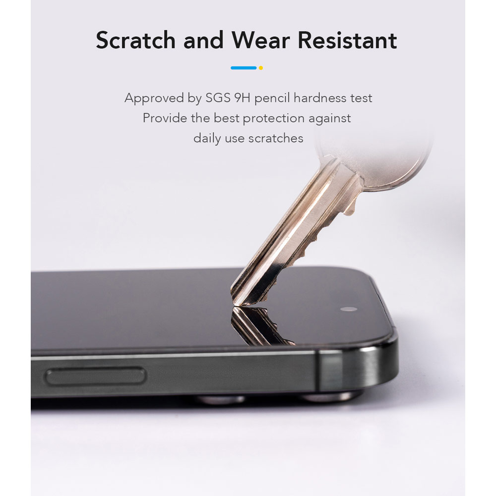 Picture of Apple iPhone 15 6.1 Screen Protector | Hoda 0.33mm 2.5D Full Coverage Tempered Glass Screen Protector for iPhone 16 6.1 15 6.1 with Dust Free Helper (Clear)