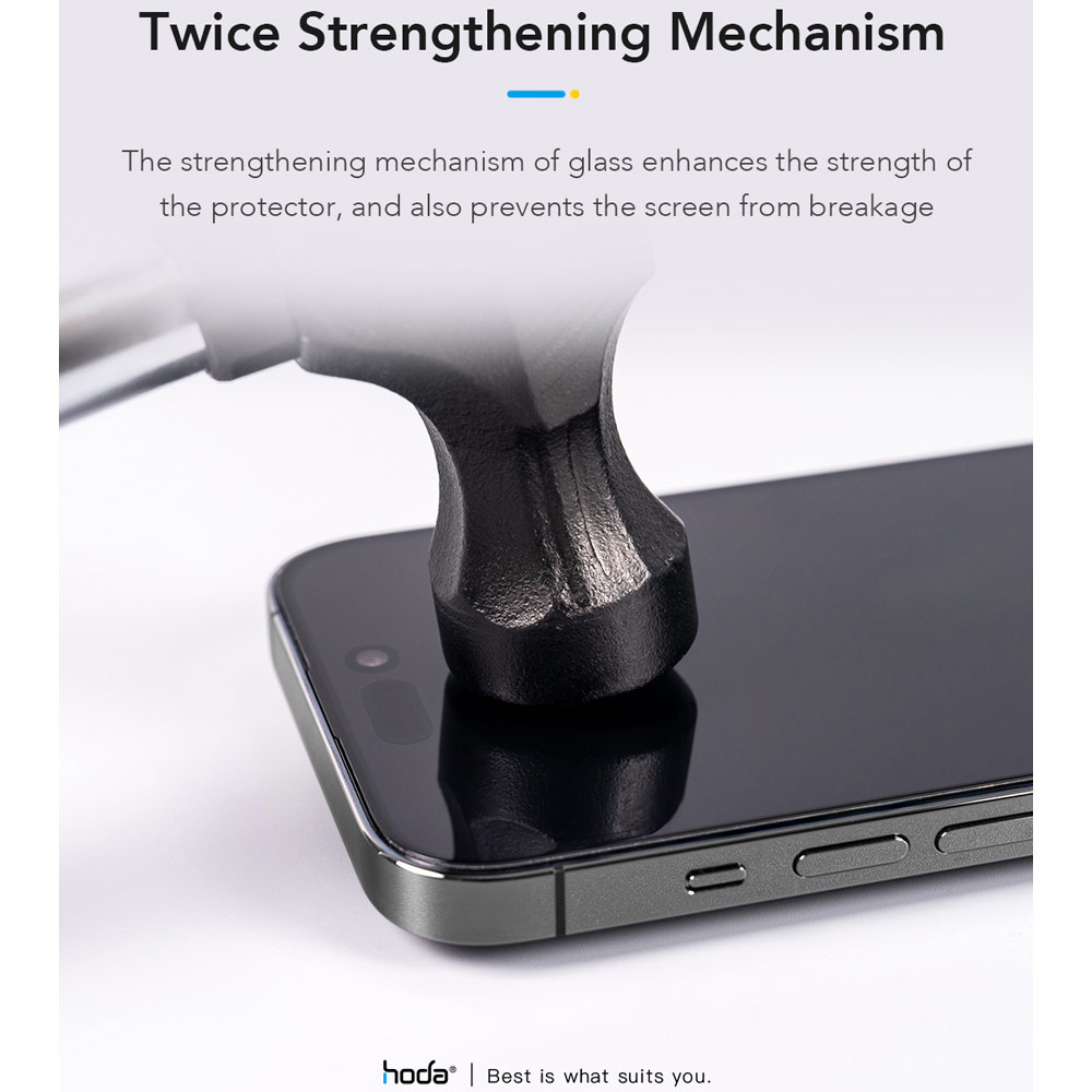 Picture of Apple iPhone 15 6.1 Screen Protector | Hoda 0.33mm 2.5D Full Coverage Tempered Glass Screen Protector for iPhone 16 6.1 15 6.1 with Dust Free Helper (Clear)