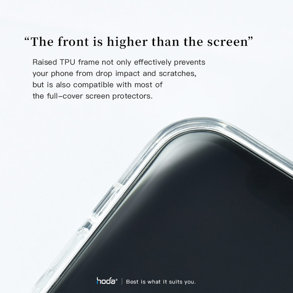 Picture of Apple iPhone 13 Pro Max 6.7 Case | Hoda Military CRYSTAL PRO 3D TEMPERED GLASS BACKPLATE Drop Protection PROTECTIVE Case for Apple iPhone 13 Pro Max 6.7 (Crystal Clear Black)