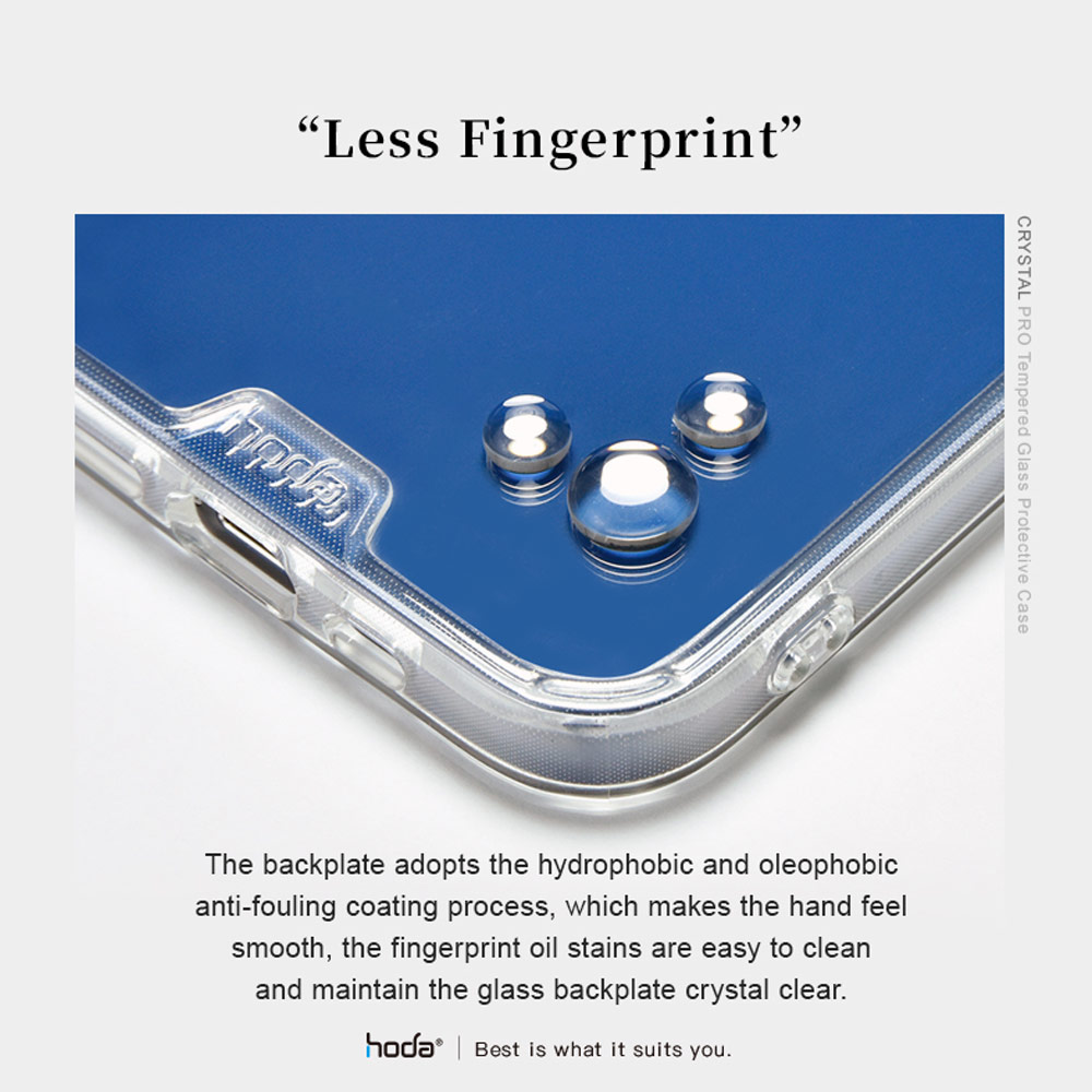 Picture of Apple iPhone 13 Pro Max 6.7 Case | Hoda Military CRYSTAL PRO 3D TEMPERED GLASS BACKPLATE Drop Protection PROTECTIVE Case for Apple iPhone 13 Pro Max 6.7 (Crystal Clear Black)