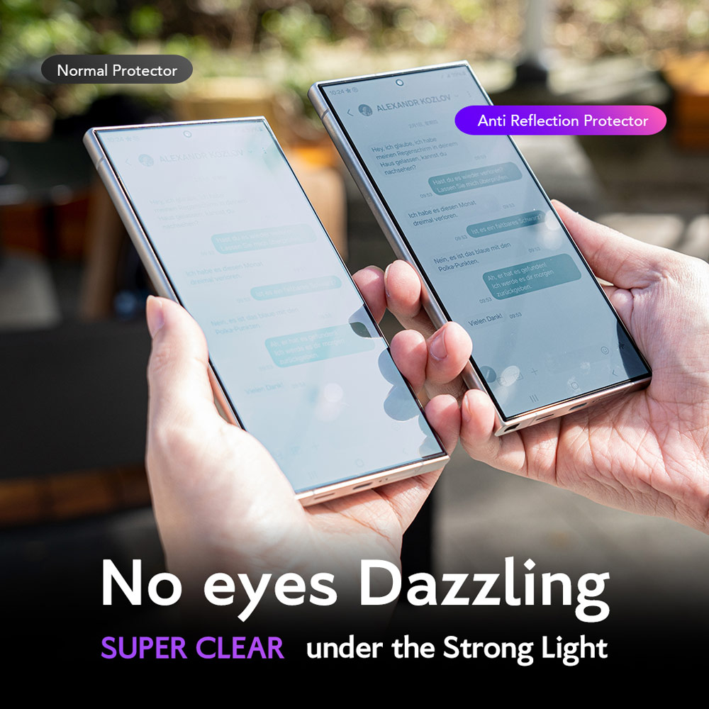 Picture of Samsung Galaxy S26 Ultra Screen Protector | Hoda Matte Anti Reflection Full Coverage Tempered Glass Screen Protector for Samsung Galaxy S26 Ultra (Matte)