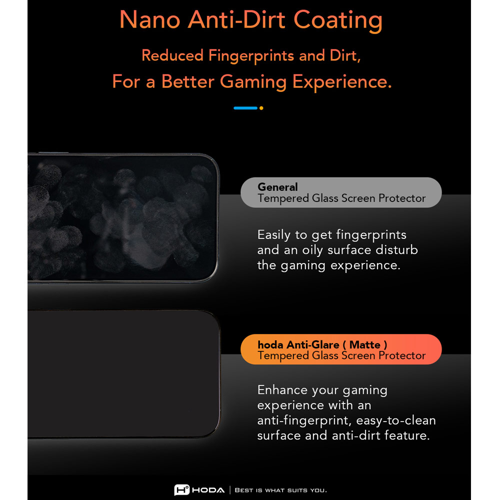 Picture of Apple iPhone 17 Pro Max 6.9 Screen Protector | Hoda Anti Glare Full Coverage Tempered Glass Screen Protector for iPhone 17 Pro Max 6.9 (Matte)