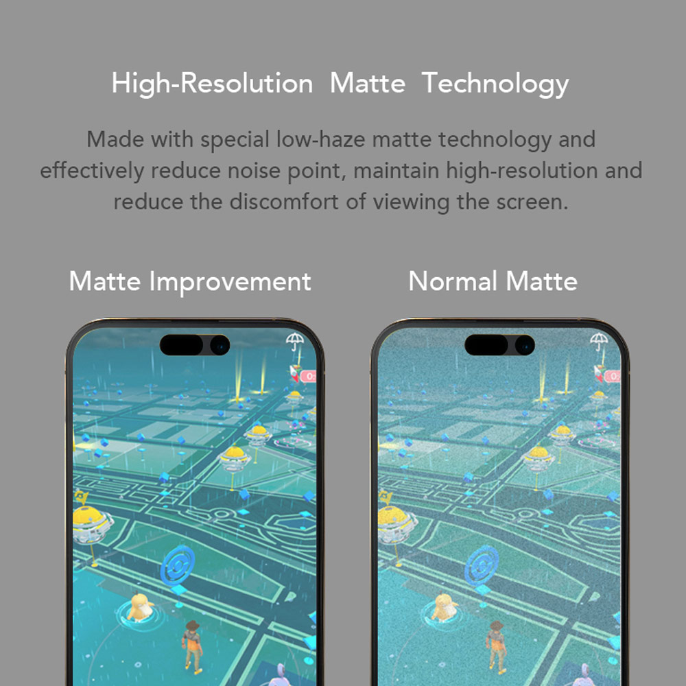 Picture of Apple iPhone 15 Pro Max 6.7 Screen Protector | Hoda 0.33mm 2.5D Full Coverage Gamer Matte Tempered Glass Screen Protector for Apple iPhone 15 Pro Max 6.7 (Matte)