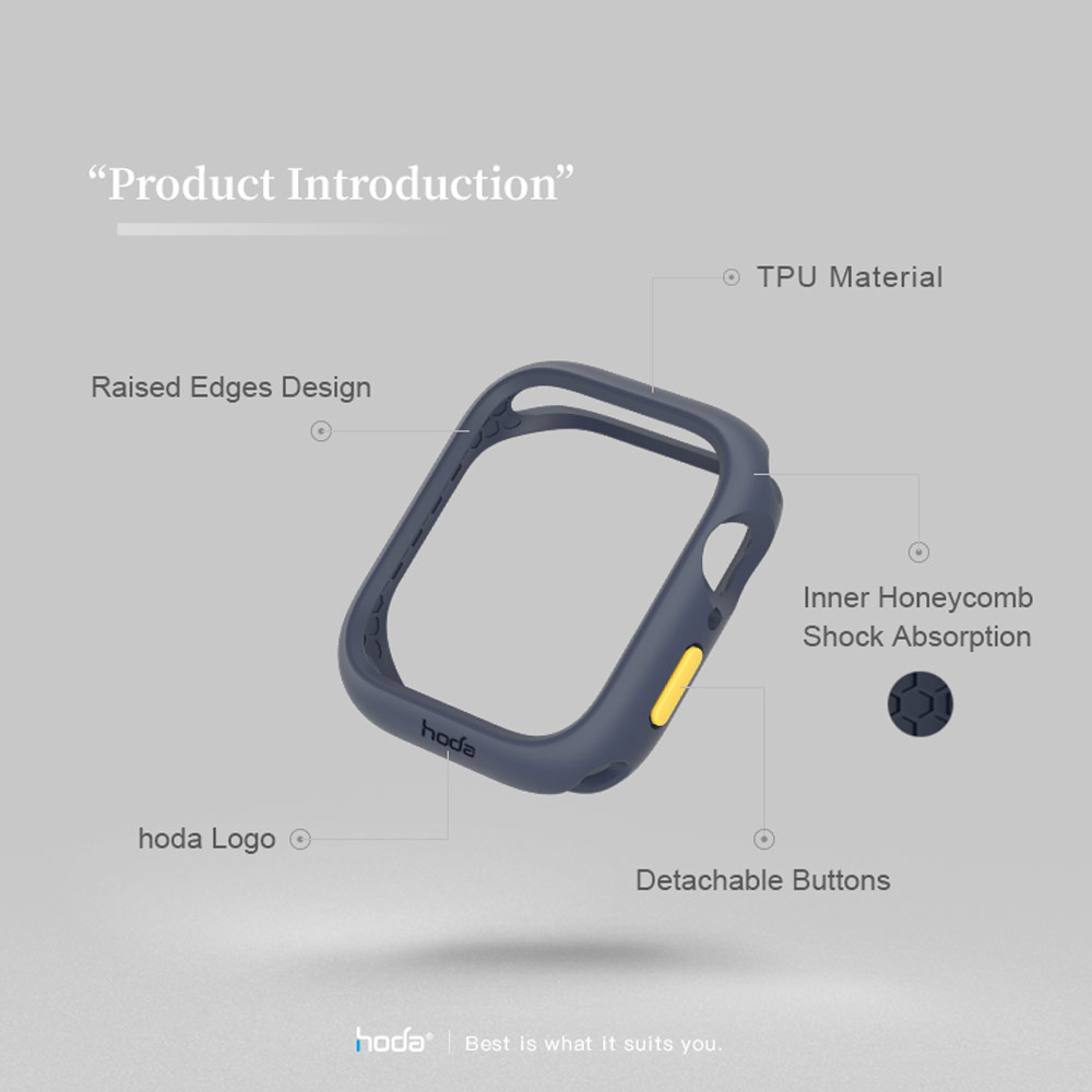 Picture of Apple Watch 45mm Case | Hoda Rough Case Apple Watch 45mm Series 7 Protection Case (Matte)