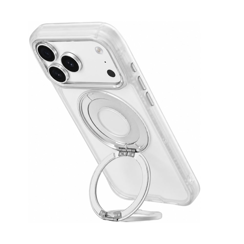 Picture of Apple iPhone 18 Pro Case | Hoda ROUGH Case Magnet with 360° foldable rotating ring-holder stand Enhanced with PureSurfaceTM for iPhone 18 Pro 17 Pro - Matte