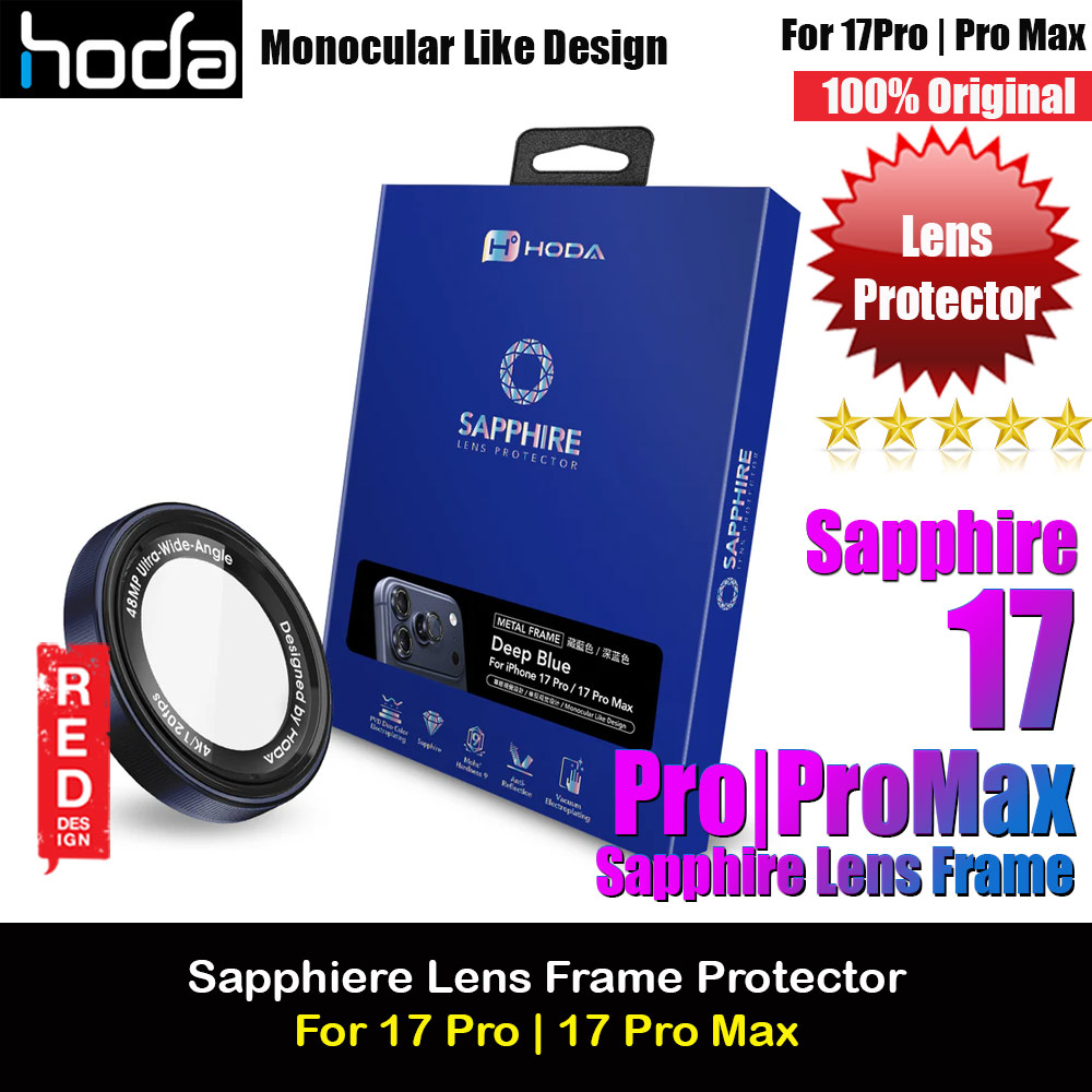 Picture of Hoda Sapphire Lens Protector Monocular Like Design for iPhone 17 Pro Max 6.9 17 Pro 6.3  (3PCS Deep Blue) Apple iPhone 17 Pro 6.3- Apple iPhone 17 Pro 6.3 Cases, Apple iPhone 17 Pro 6.3 Covers, iPad Cases and a wide selection of Apple iPhone 17 Pro 6.3 Accessories in Malaysia, Sabah, Sarawak and Singapore 