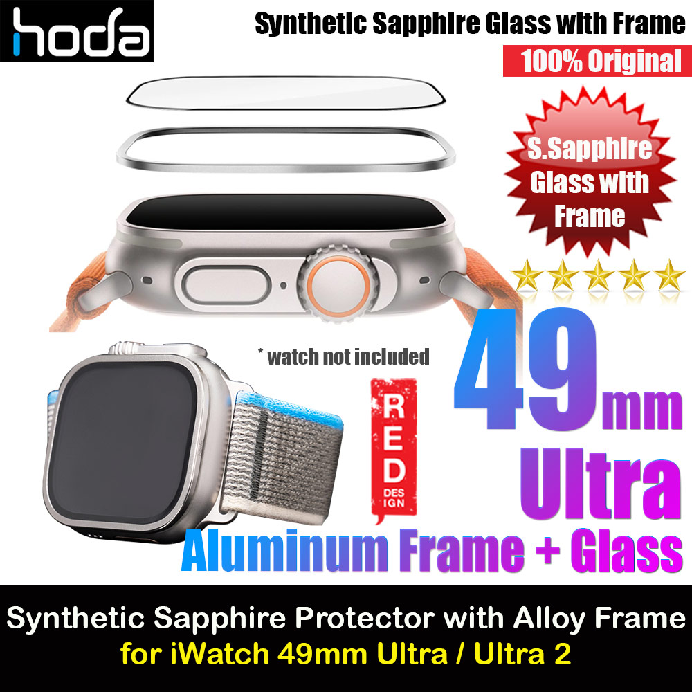 Picture of Hoda Bezel Frame Clear Watch Protector with Titanium Alloy Protective Frame for Apple Watch 49mm Ultra Ultra 2 Ultra 3 (Matte Silver) Apple Watch 49mm	Ultra- Apple Watch 49mm	Ultra Cases, Apple Watch 49mm	Ultra Covers, iPad Cases and a wide selection of Apple Watch 49mm	Ultra Accessories in Malaysia, Sabah, Sarawak and Singapore 
