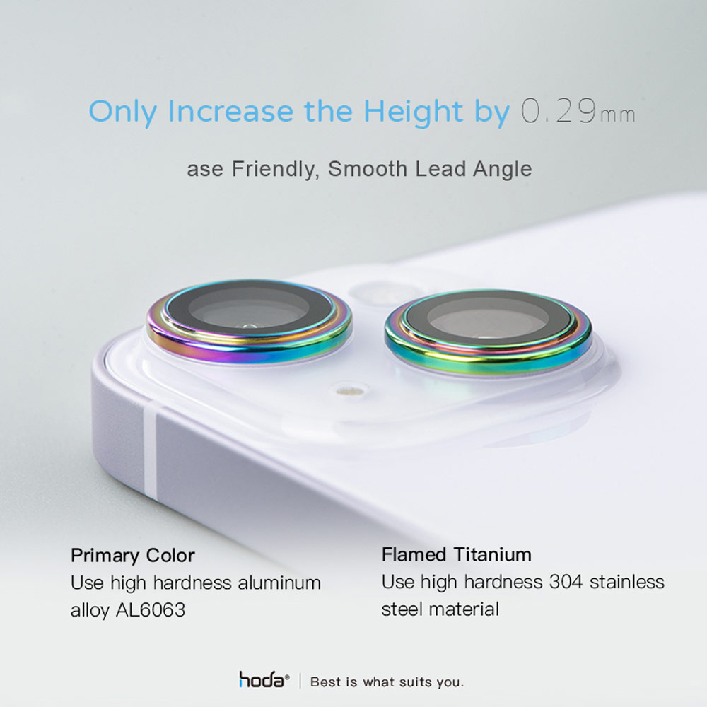 Picture of Apple iPhone 14 Plus 6.7  | Hoda Sapphire Lens Protector for iPhone 14 6.1 iPhone 14 Plus 6.7  (2PCS Black)